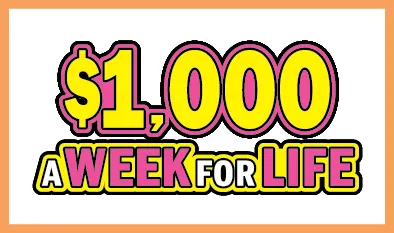 $1,000 A WEEK FOR LIFE $5 Massachusetts scratch-off ticket
