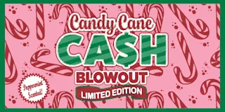 Candy Cane Cash Blowout $10 scratch ticket