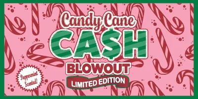 Candy Cane Cash Blowout $10 Massachusetts scratch-off ticket