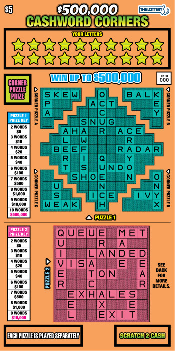 500000 Cashword Corners 2023, Games