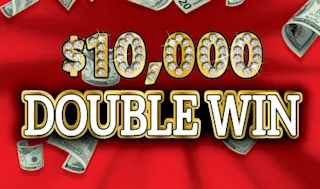 $10,000 DOUBLE WIN $1 scratch ticket