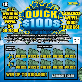 Quick 100 S 2024 | Games | Massachusetts Lottery