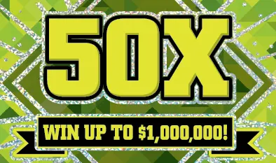 50X $5 Massachusetts scratch-off ticket