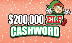 $200,000 ELF CASHWORD $5 scratch-off ticket