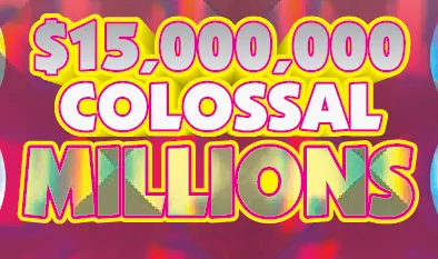 $15,000,000 COLOSSAL MILLIONS $30 Massachusetts scratch-off ticket