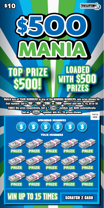 MA Lottery - $500 MANIA (#513) - scratch off odds