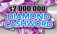 $2,000,000 DIAMOND CASHWORD $10 scratch-off ticket