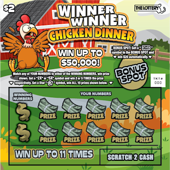 MA Lottery - WINNER WINNER CHICKEN DINNER (#505) - scratch off odds
