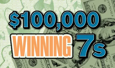 $100,000 WINNING 7s $2 Massachusetts scratch-off ticket