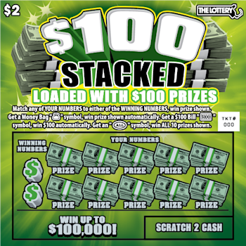 MA Lottery - $100 STACKED (#495) - scratch off odds