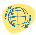 Globe with Arrows Illustrated