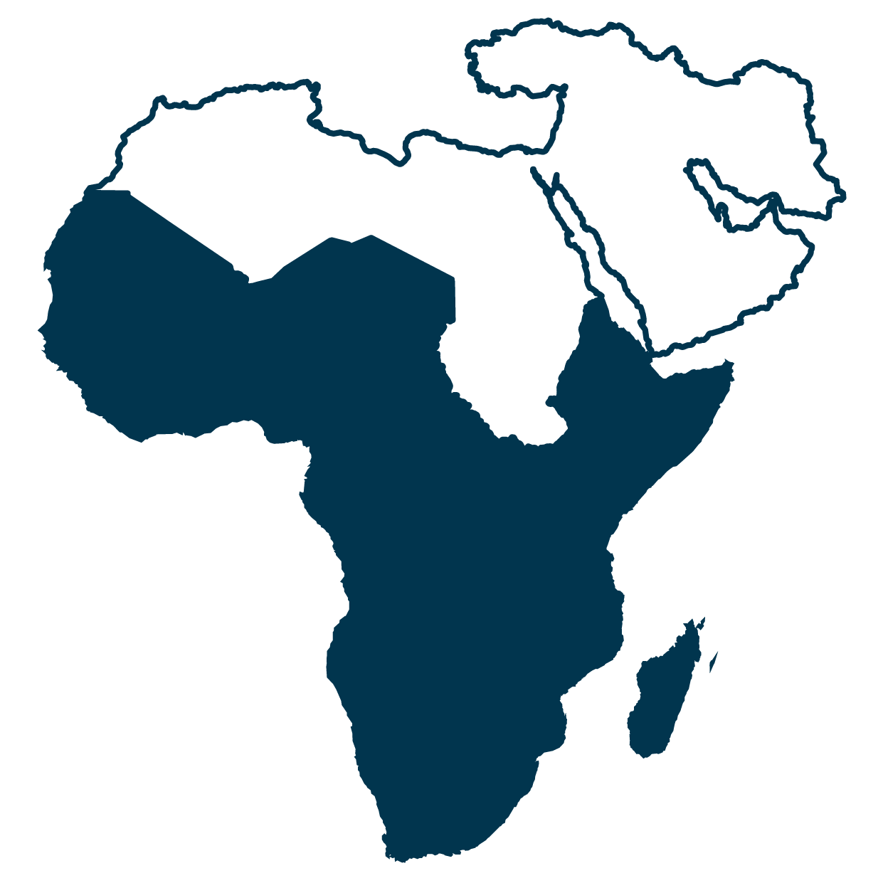 Sub Sahara Continent Map