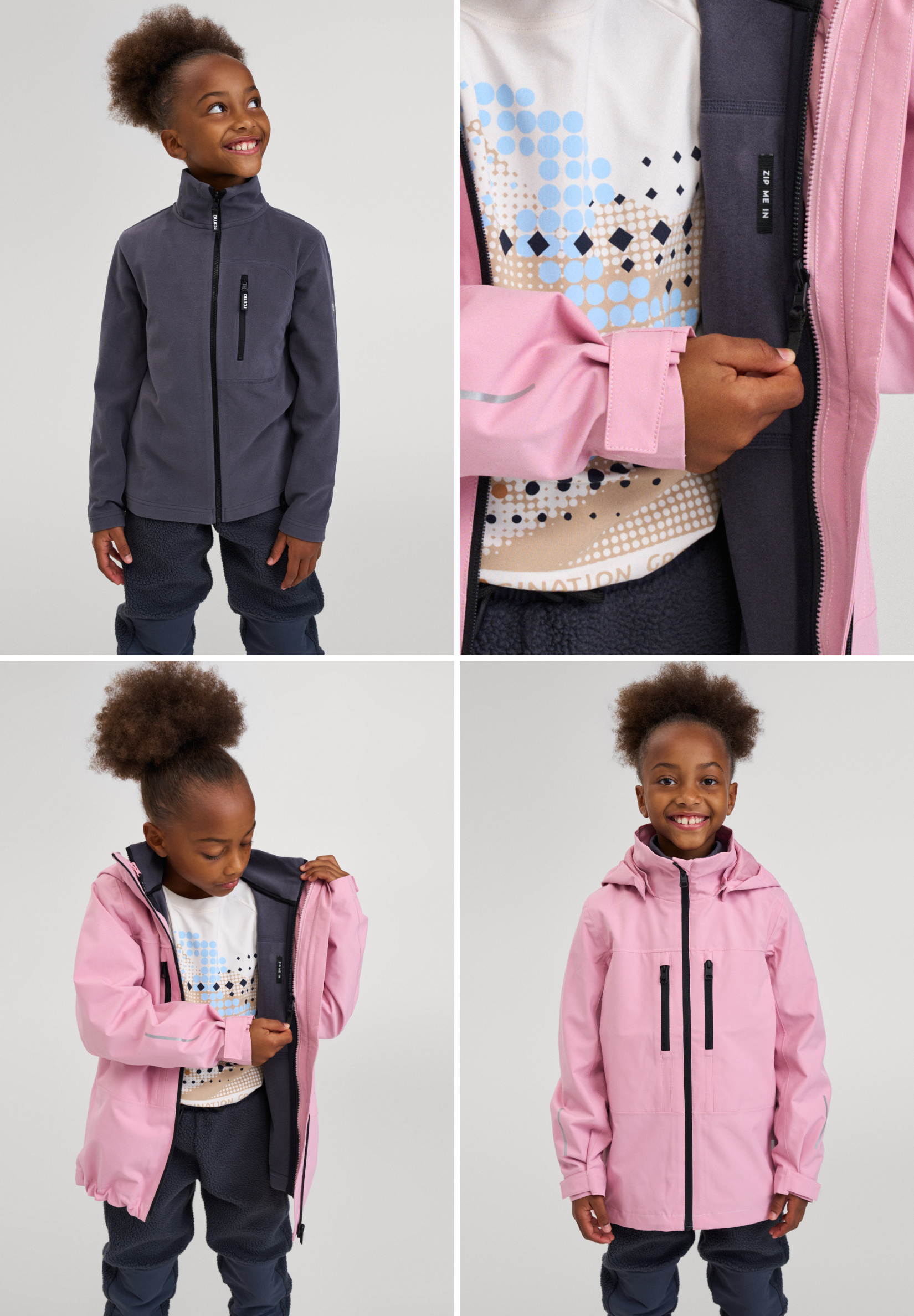 Moomin × Reima フード付き 防風防水 ダウンジャケット Moomin × Reima フード付き 防風防水 ダウンジャケット Moomin