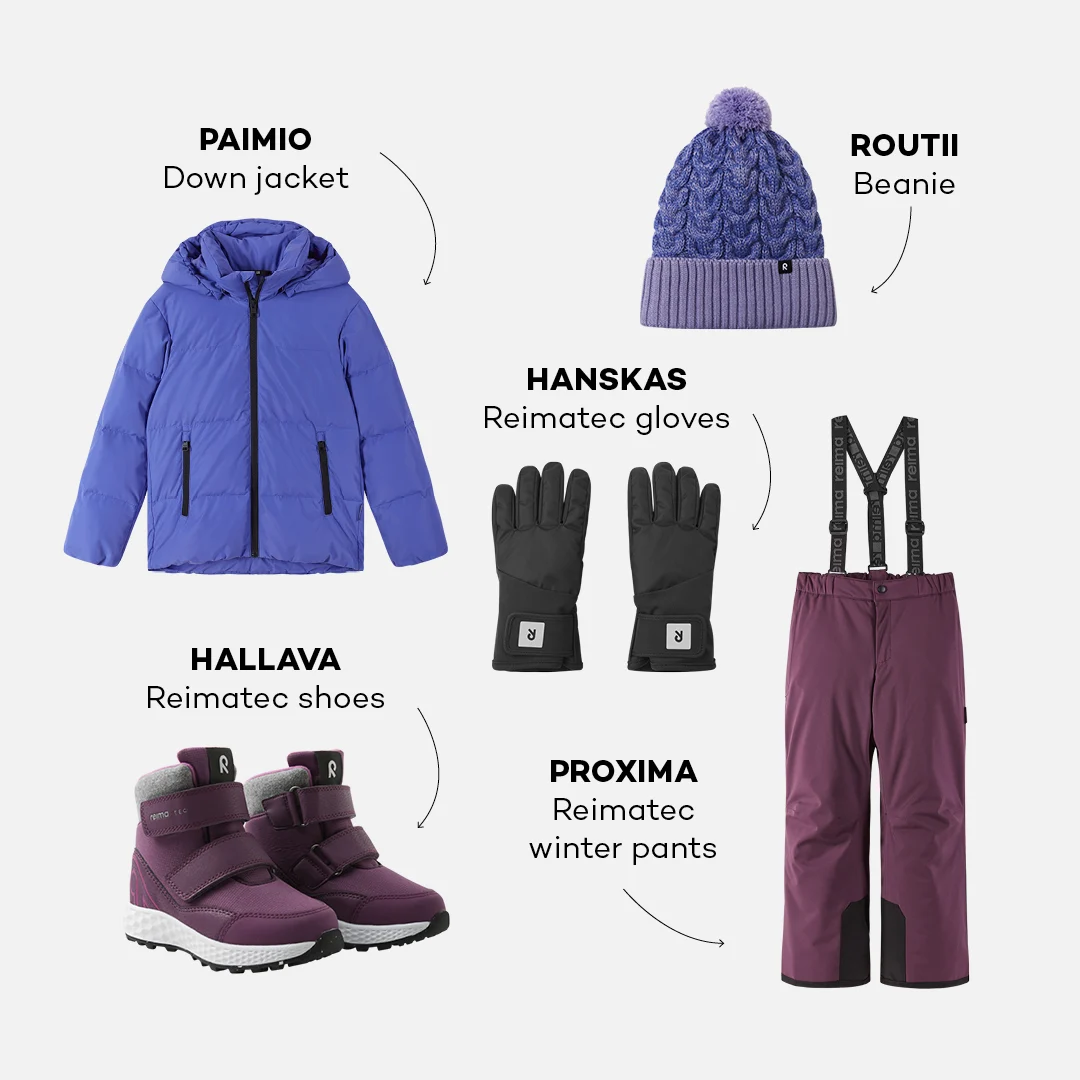 NA Shop the Look - AW24 - Look 1 - Girls' purple winter look
