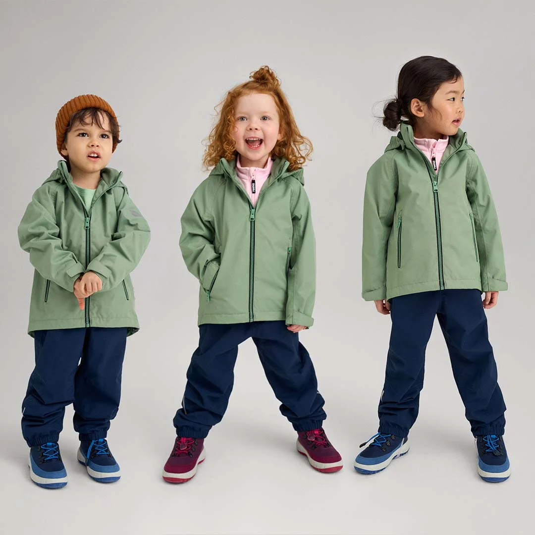 NA Collection Highlights - Jackets -  3 kids wearing Soutu jacket and Kaura pants