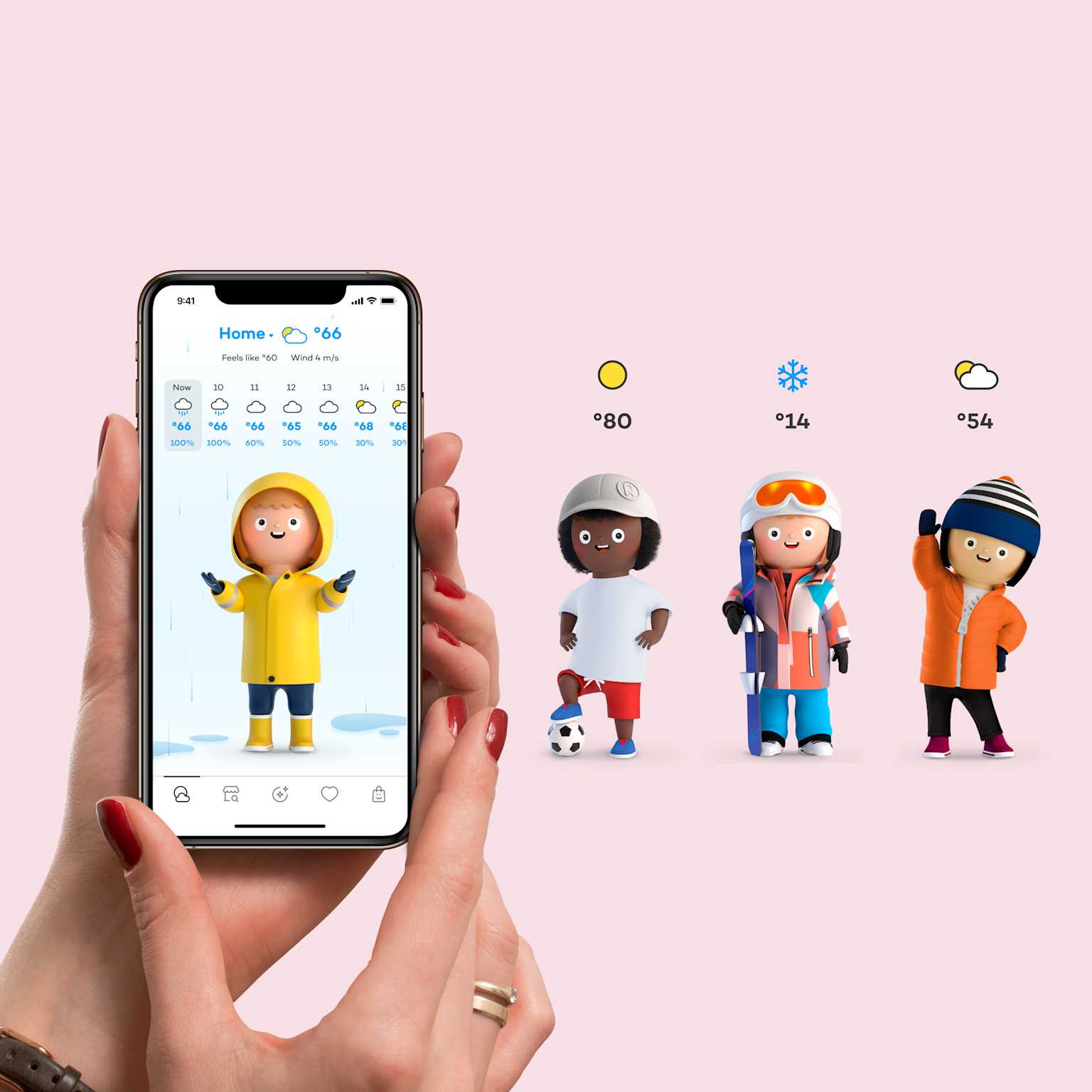Reima App - Weather characters 1080x1080