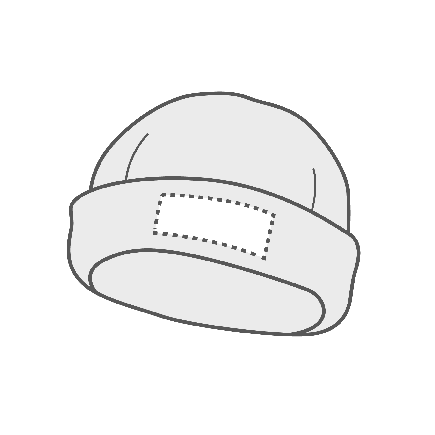 Muts voorzijde (10 x 4.5 cm)