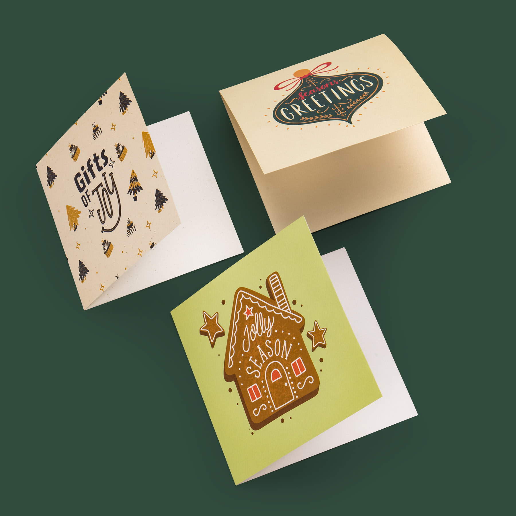 featured kerstkaarten donkergroen