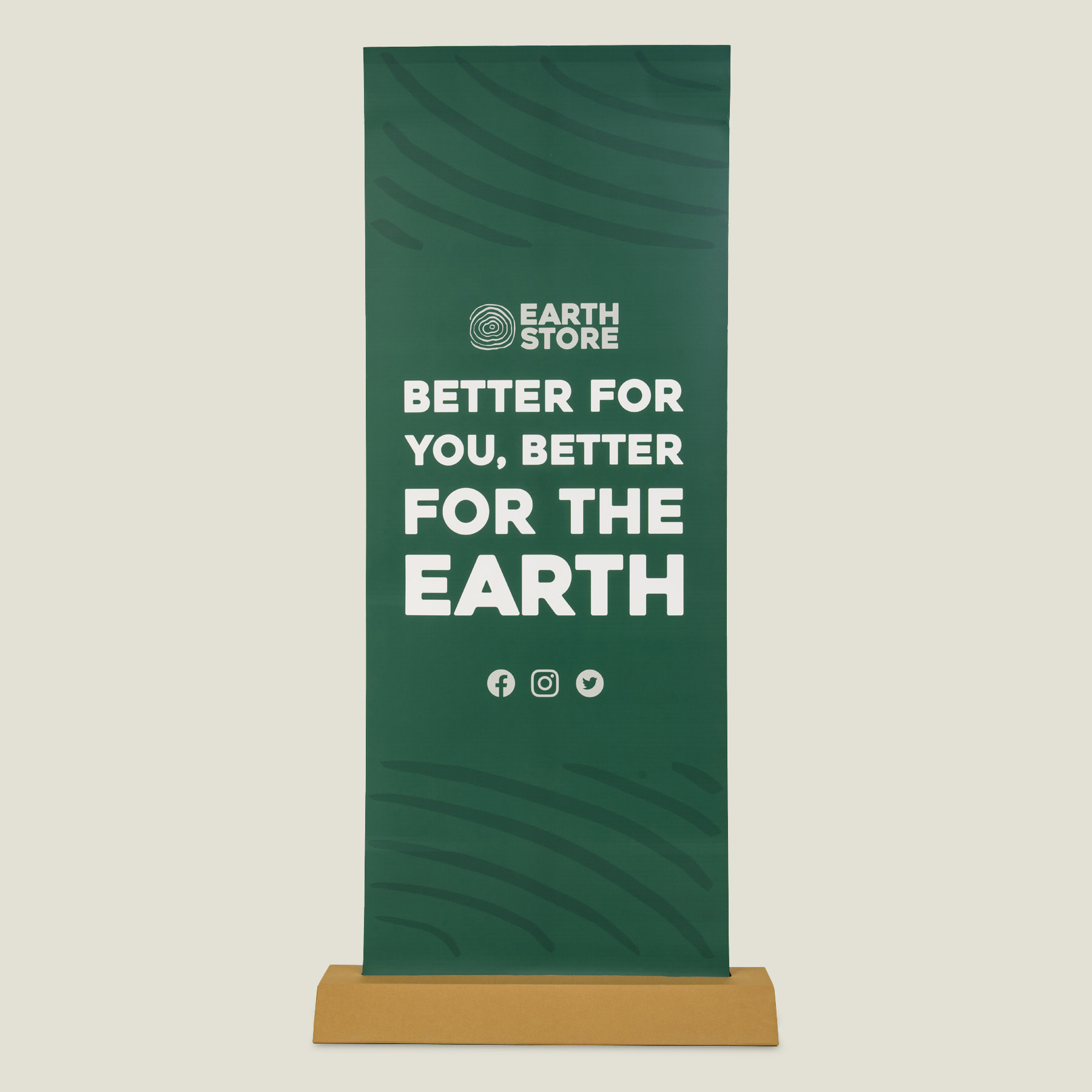 Kartonnen roll-up banner