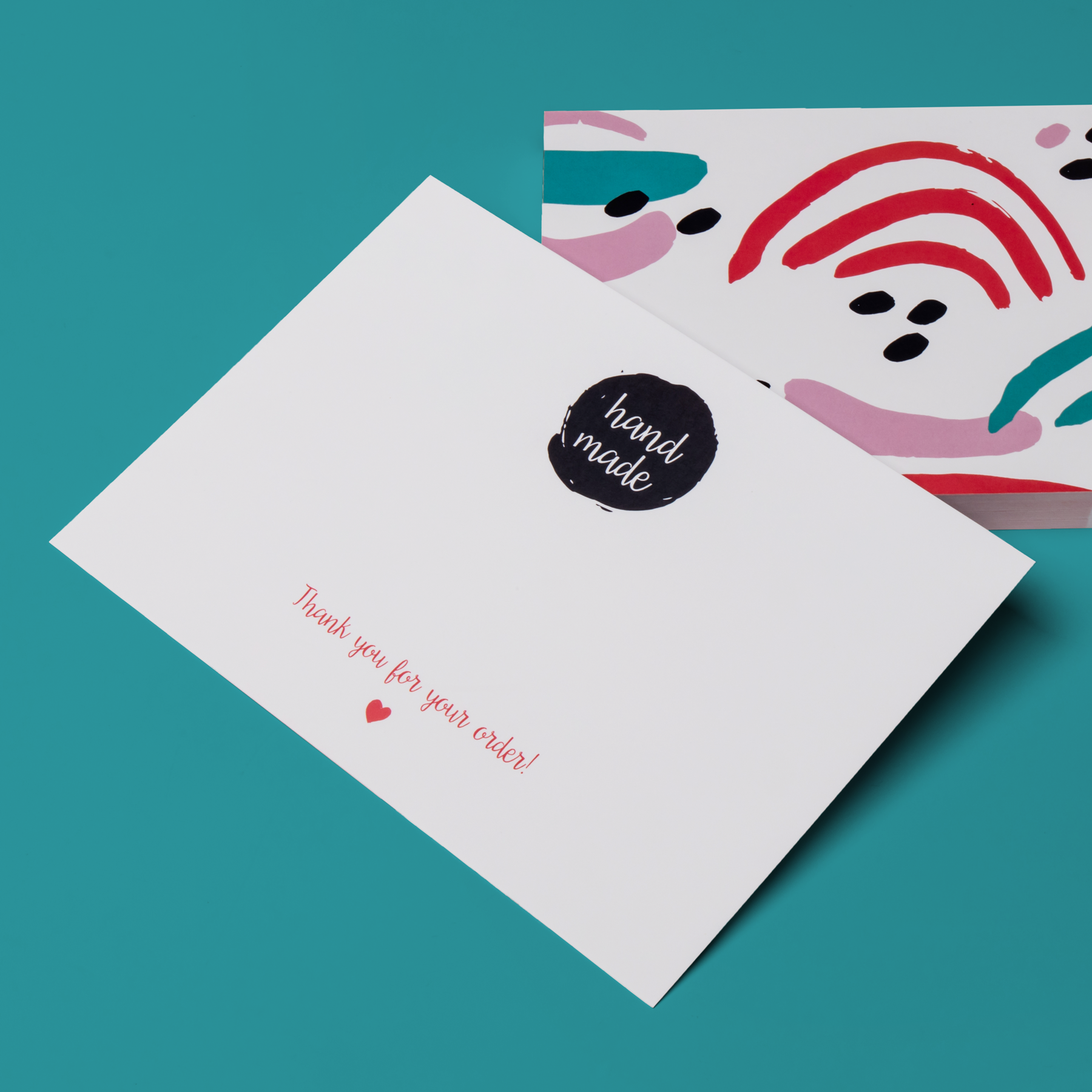 With compliments cards Mat mc bedrukken