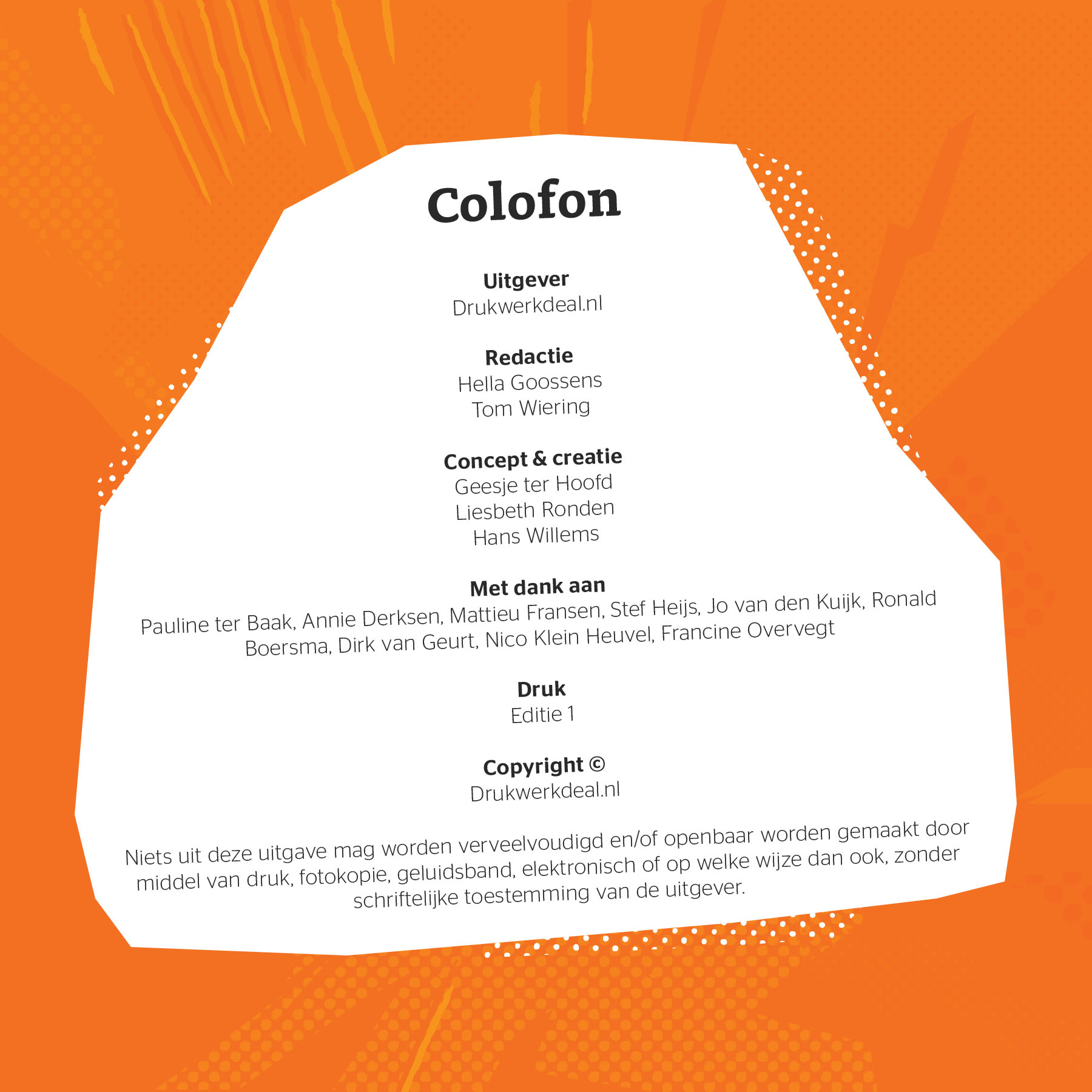 Colofon betekenis | Drukwerkdeal