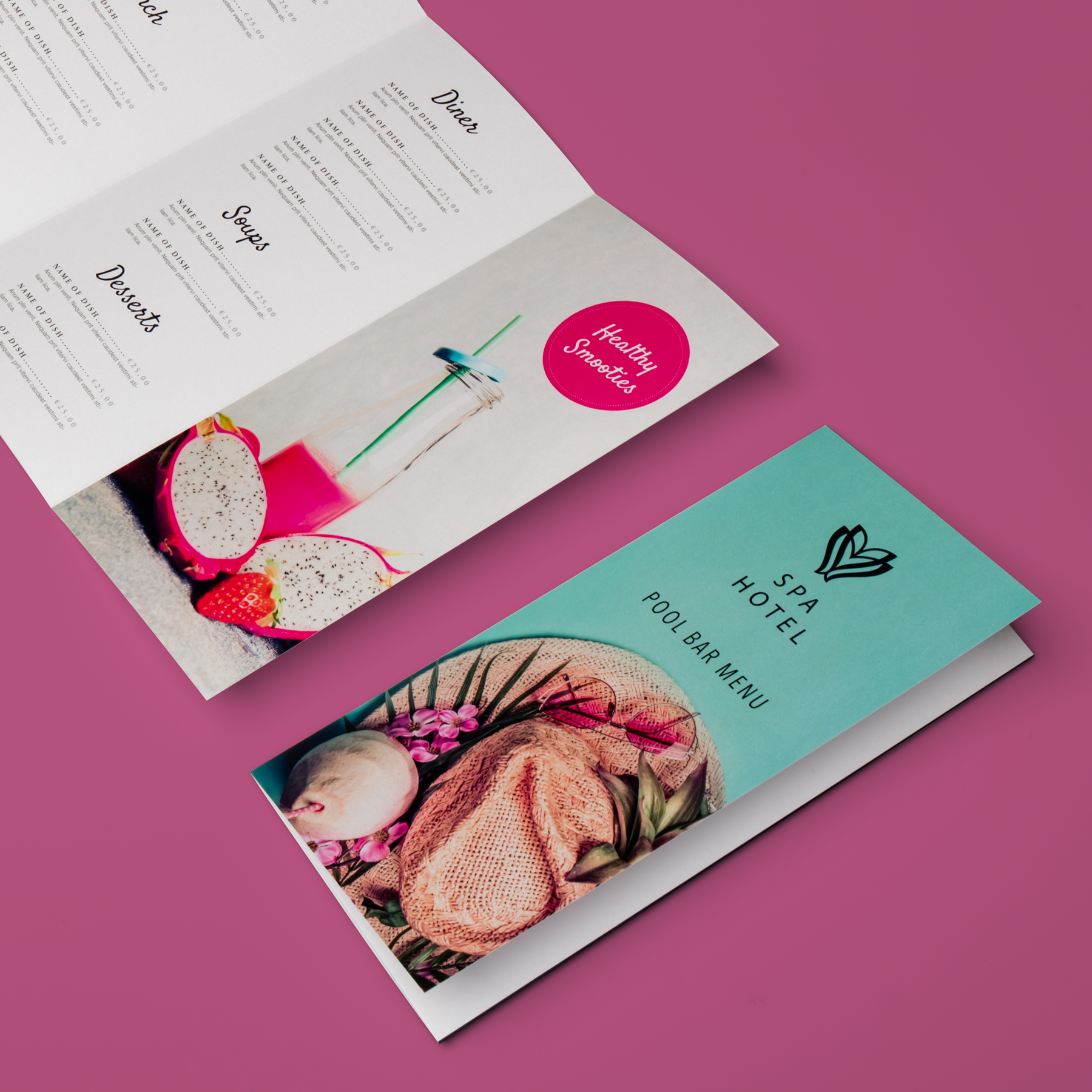 Menukaarten wikkelvouw bedrukken