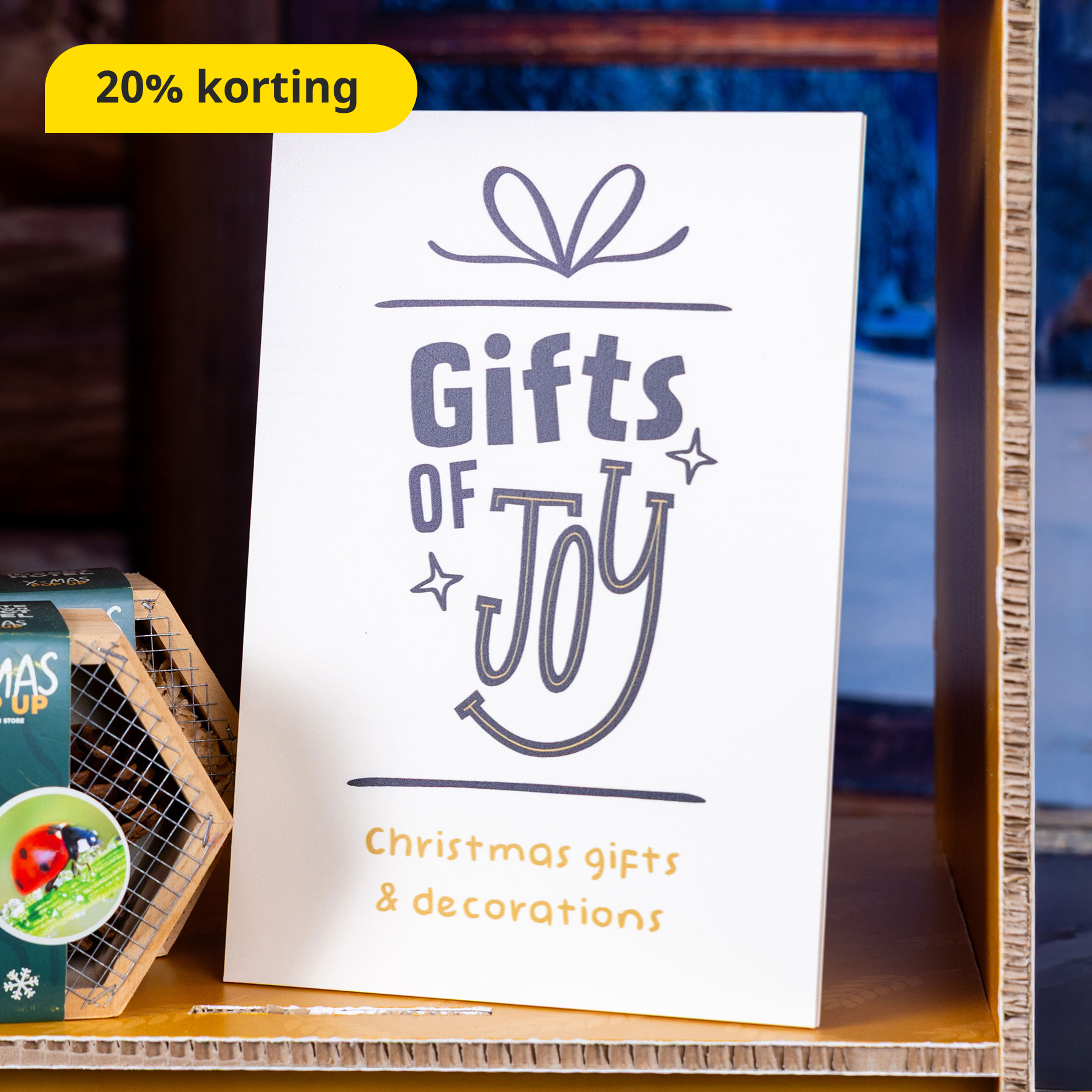 kerstknallers baliedisplay