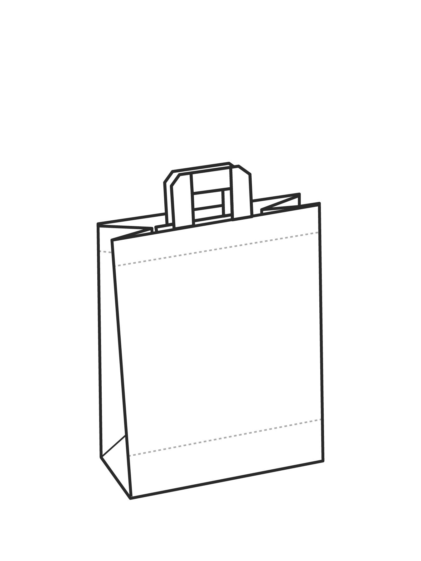 Budget papieren tas L