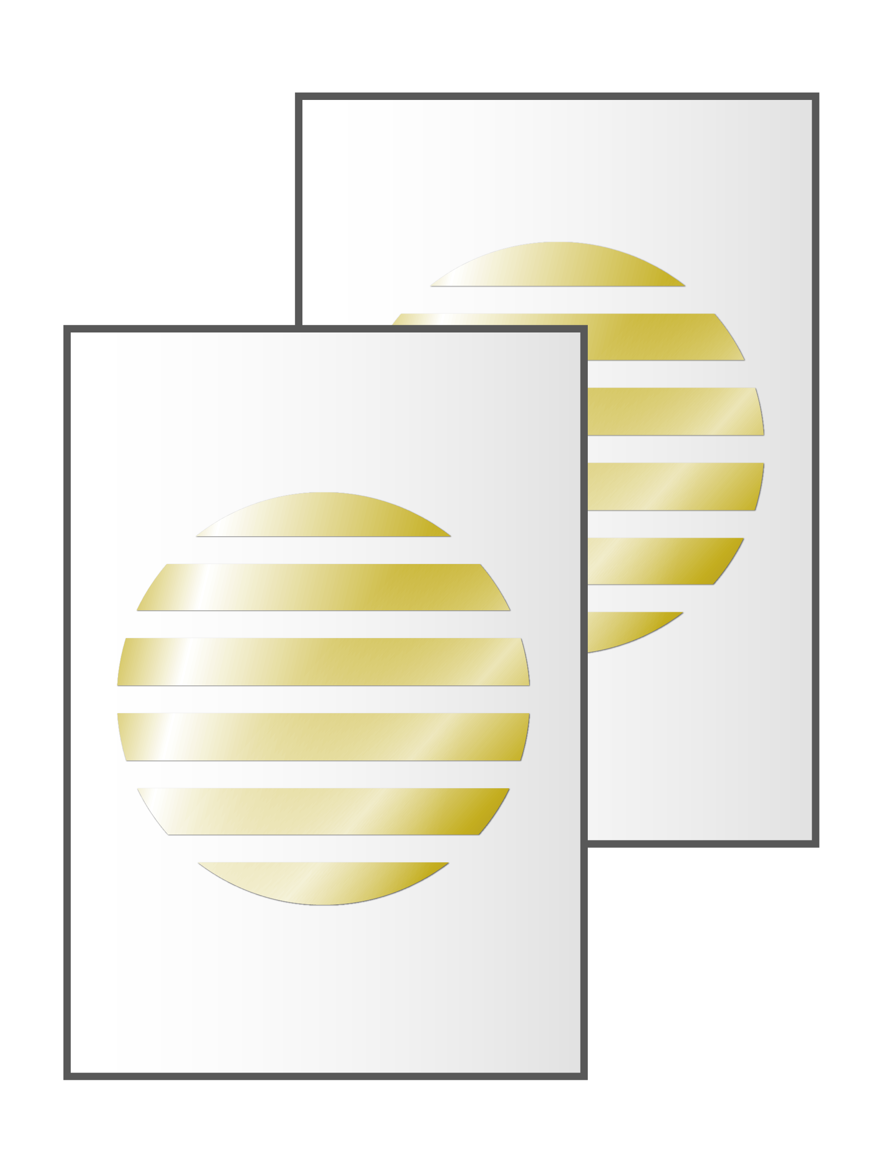 Dubbelzijdig goudfolie + dubbelzijdig matlaminaat