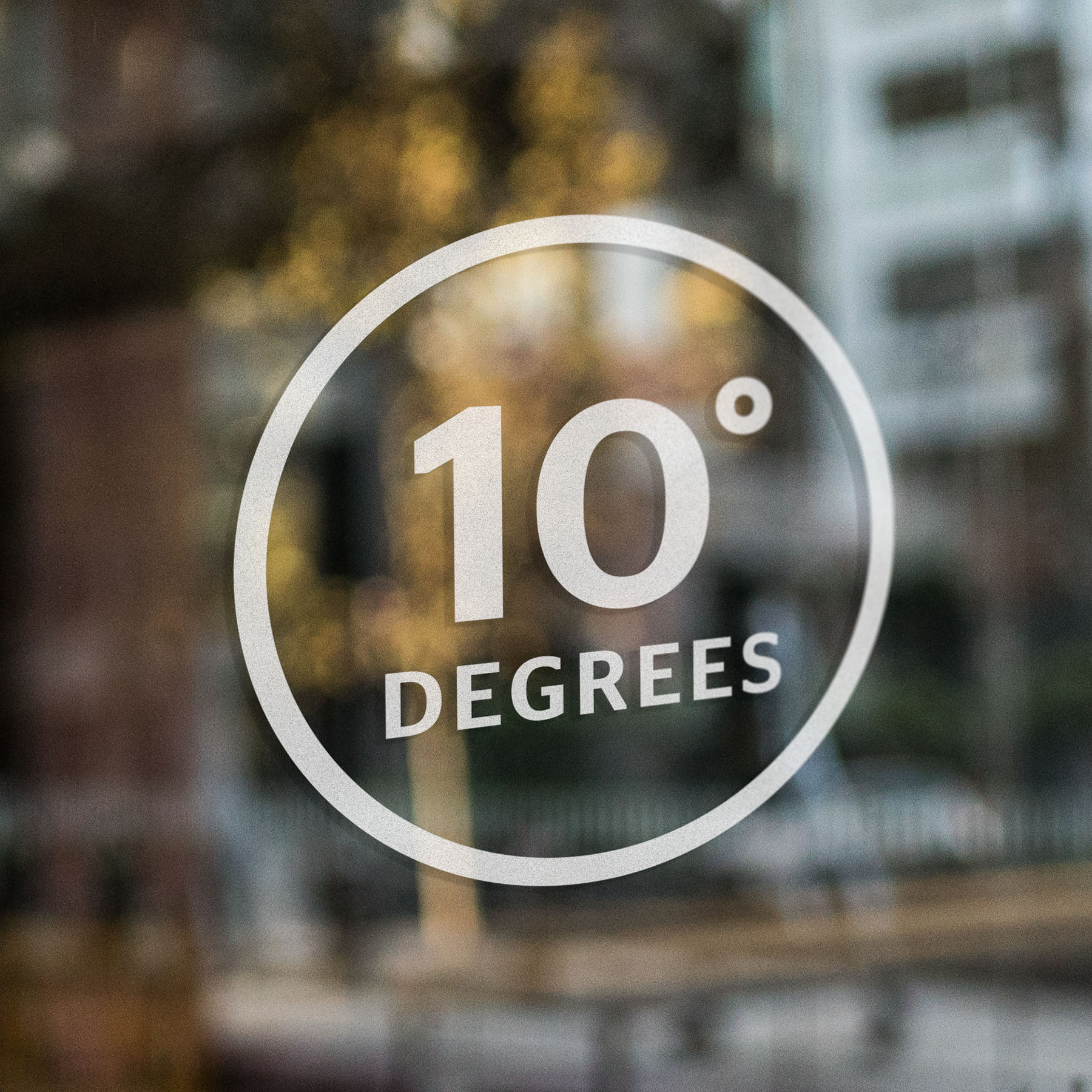 raamsticker 10-degrees