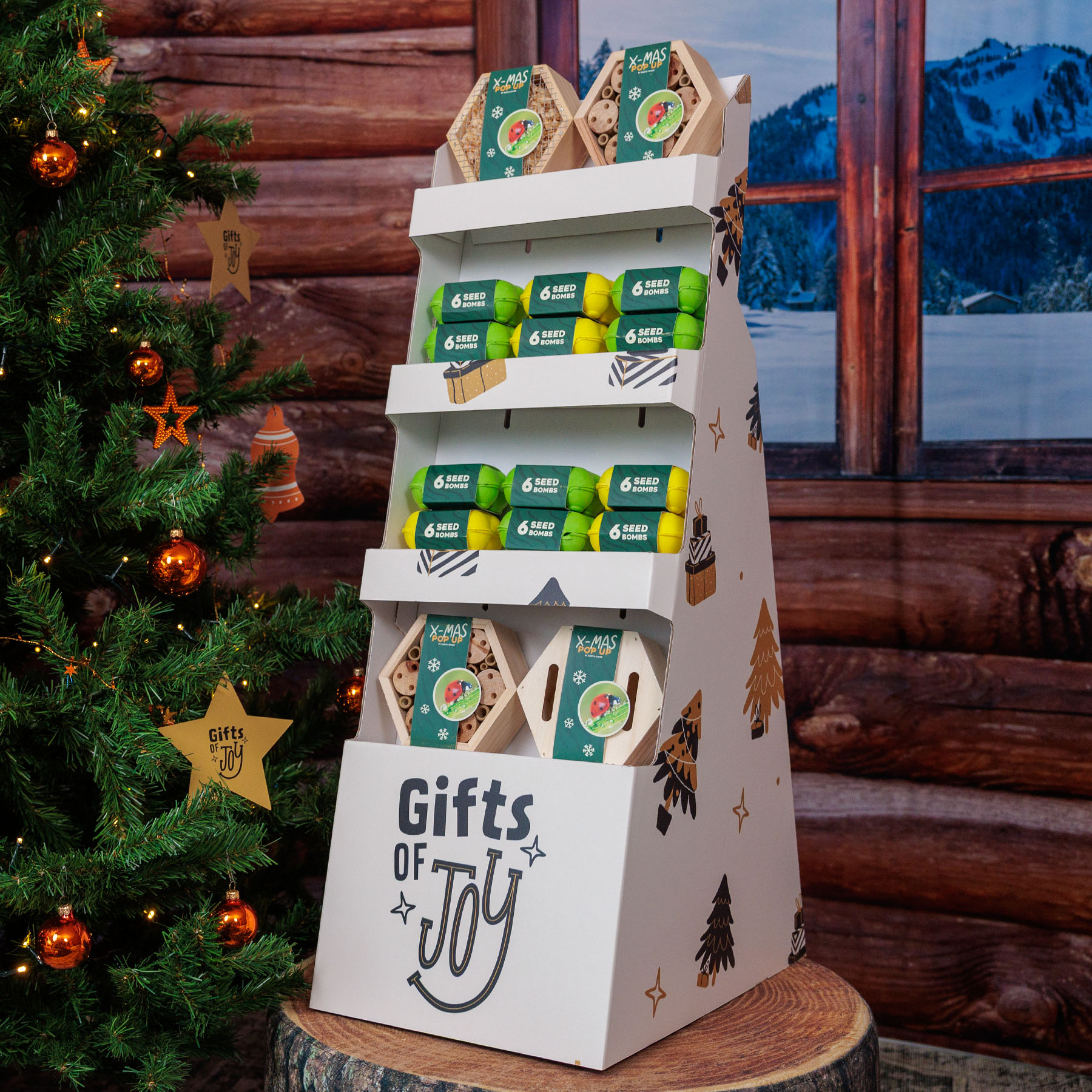 kerstproduct pos-materiaal