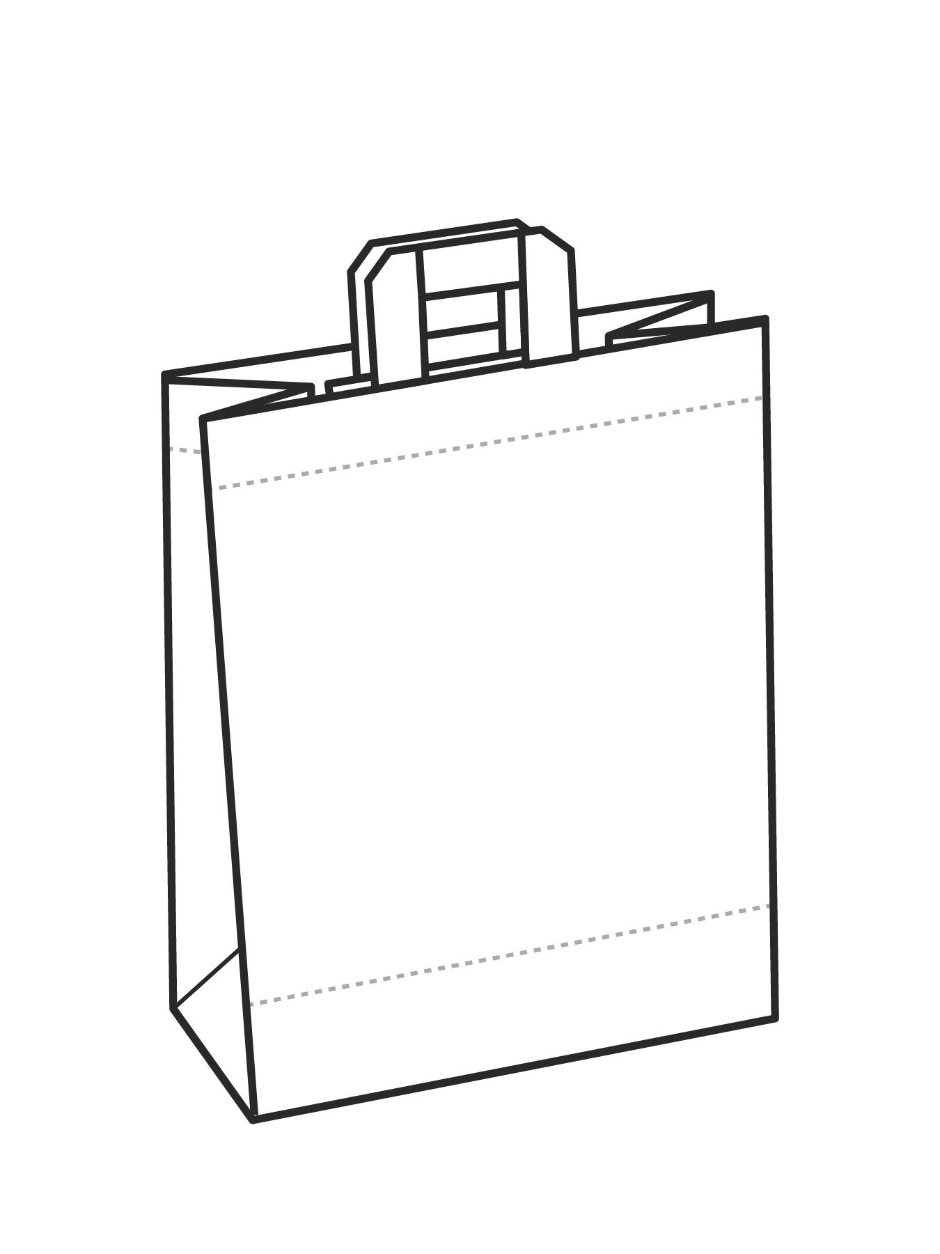 Budget papieren tas XL