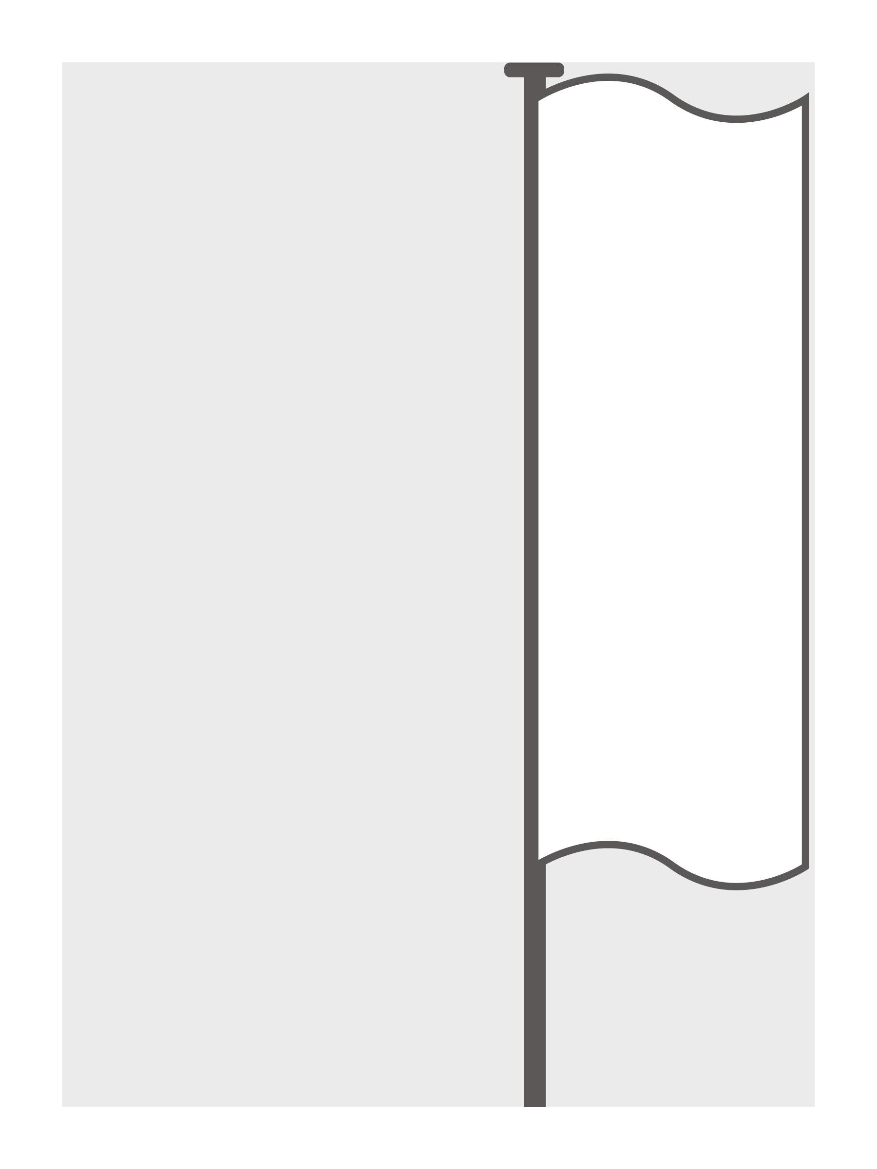 Mastvlag zonder open zoom (120 x 350 cm)