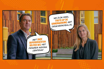 Nienke en Haico vertellen over de bijzondere samenwerking tussen het Prinses Máxima Centrum voor kinderoncologie en Drukwerkdeal.nl.