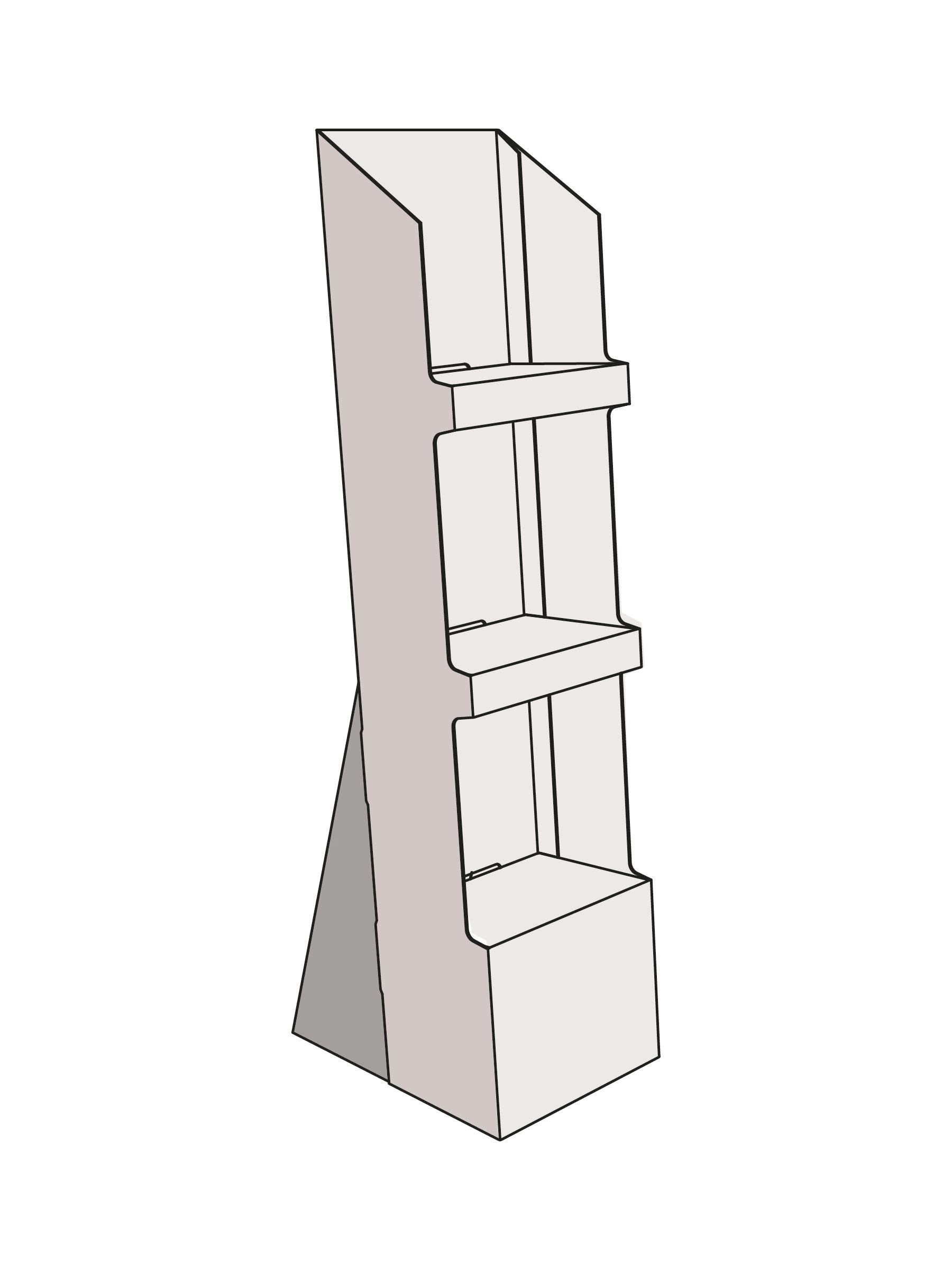 Productdisplay 3 schappen XL