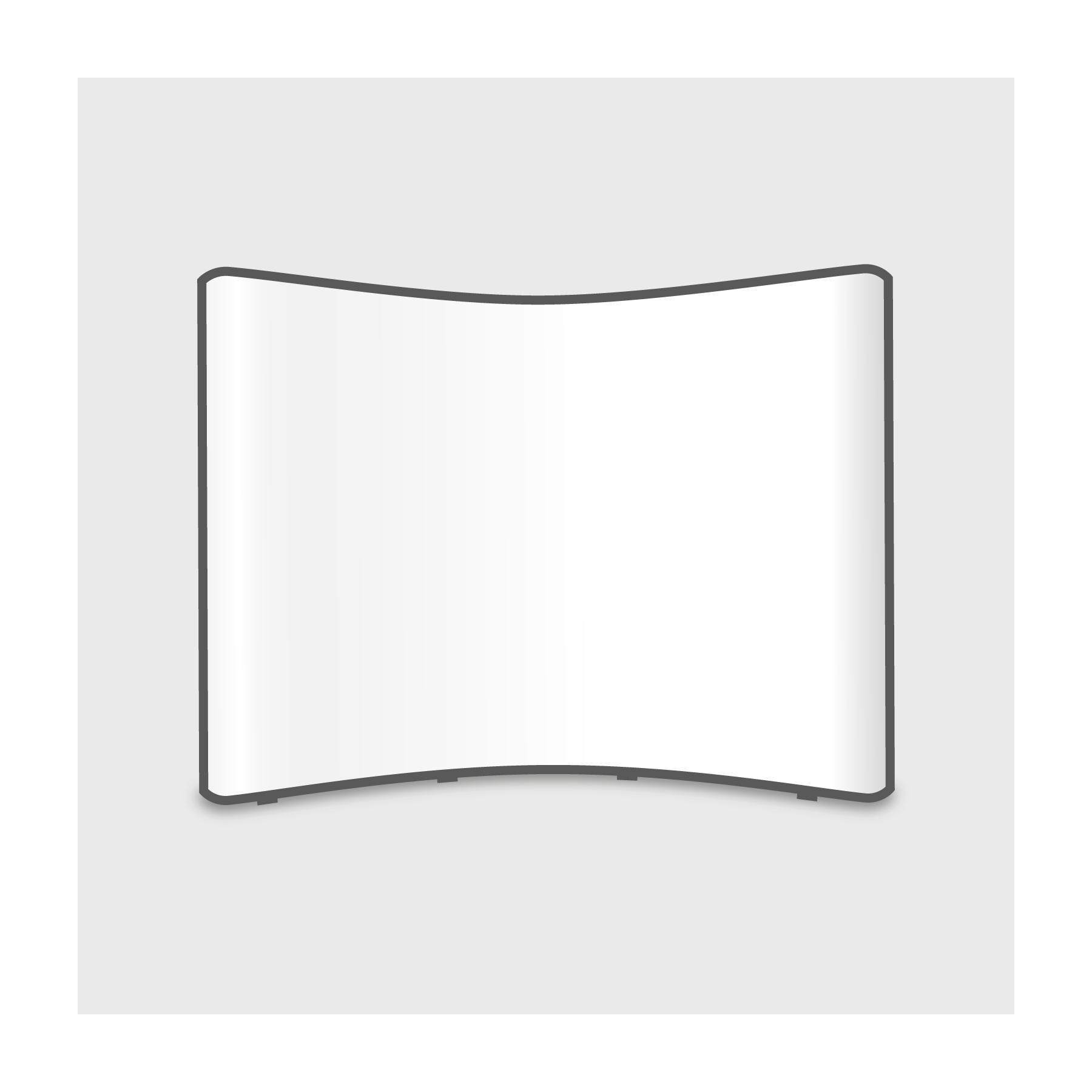 Beurswand met rits horizontaal gebogen  (400 x 230 cm)