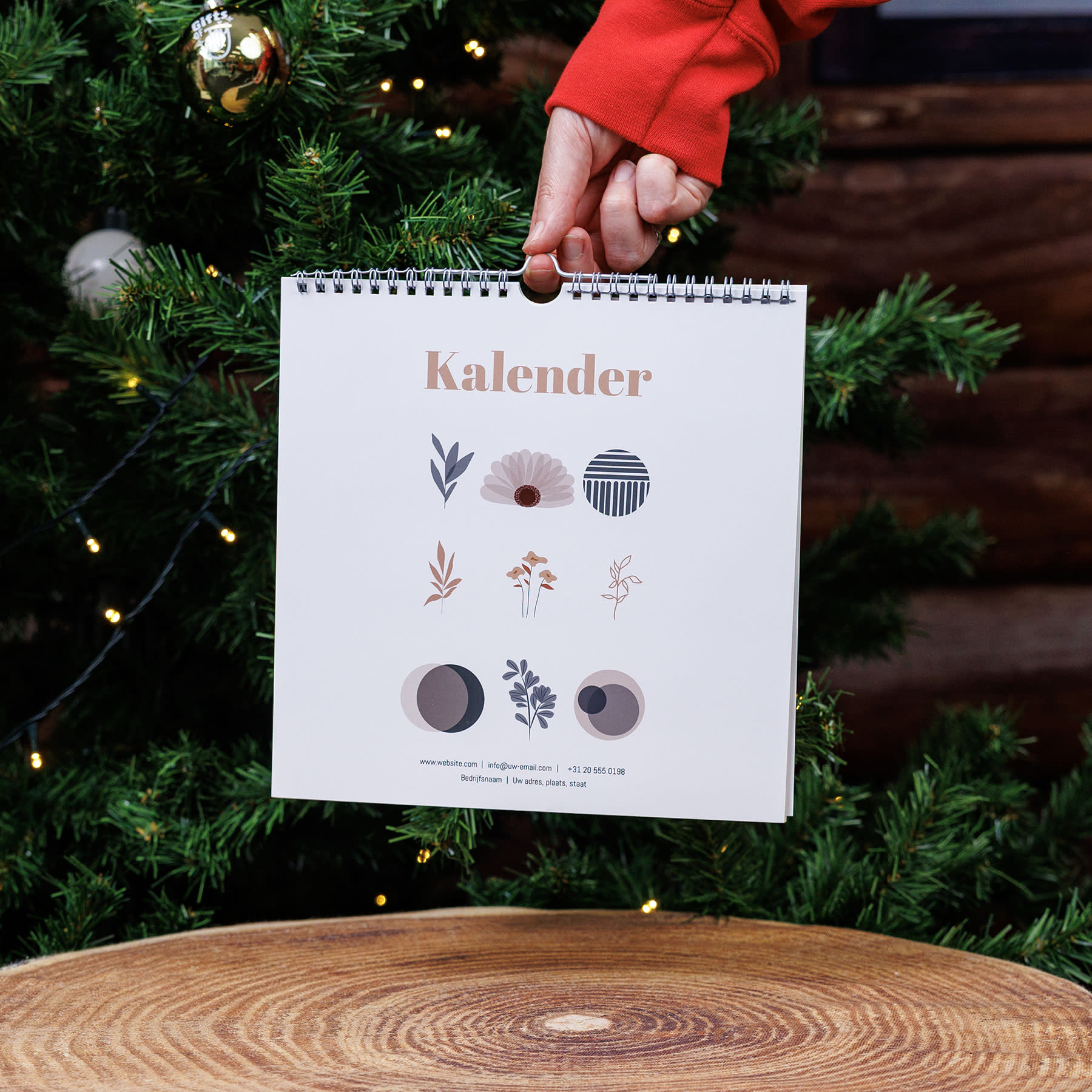 Kerstproducten-kalendertemplate