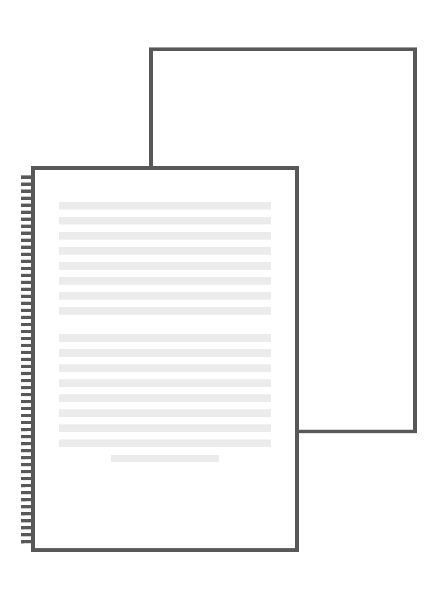 Zonder transparant voor/achterzijde vel