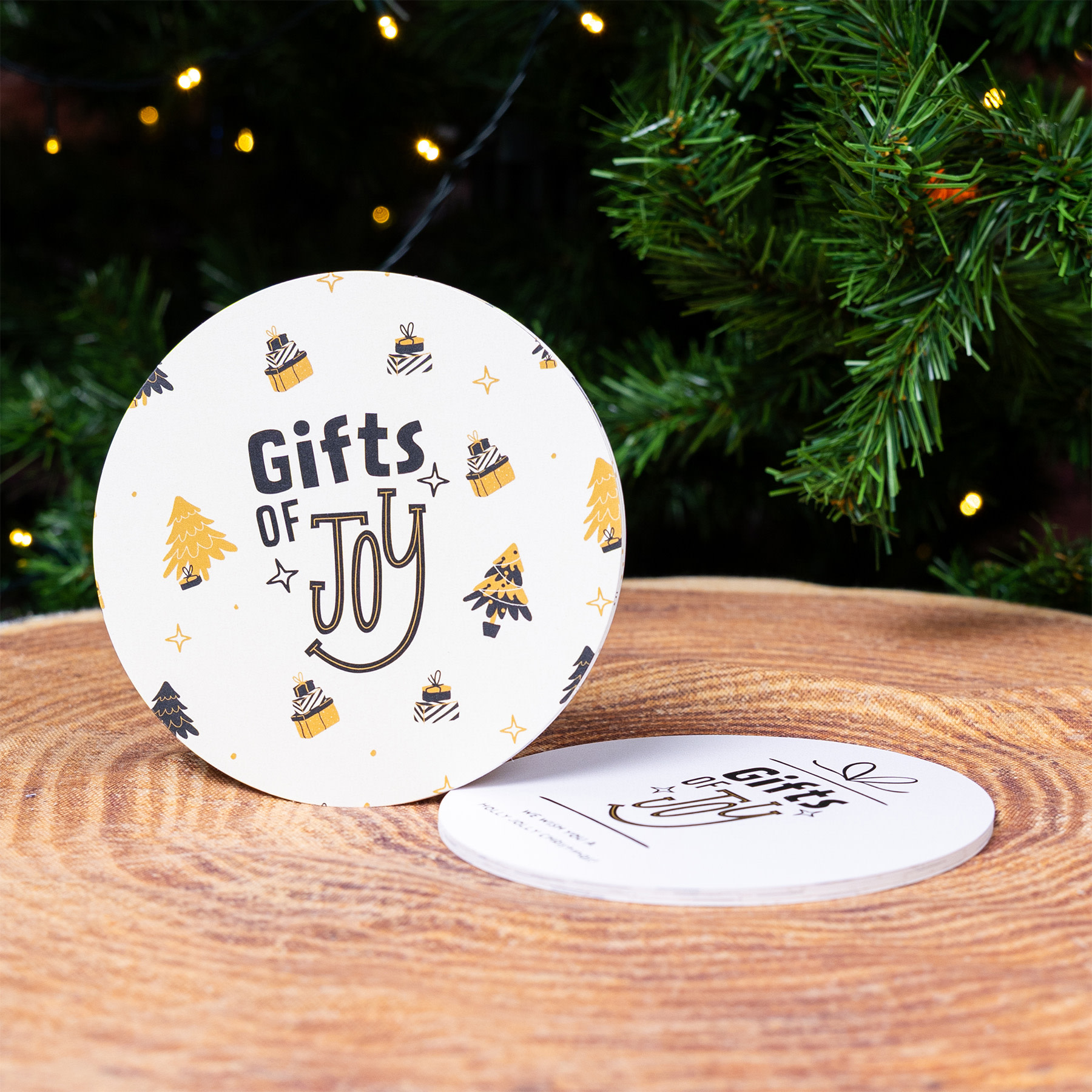 kerstproduct ronde-kaarten