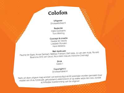 Colofon betekenis | Drukwerkdeal