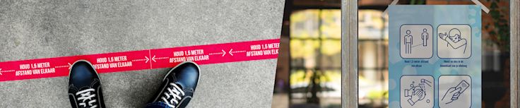 Houd-afstand-stickers
