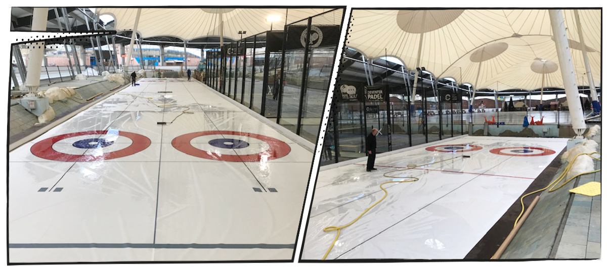 De eerste curlingbaan van Oost-Nederland rolt uit onze printer: “Heel eerlijk: ik wist niets van curling!”