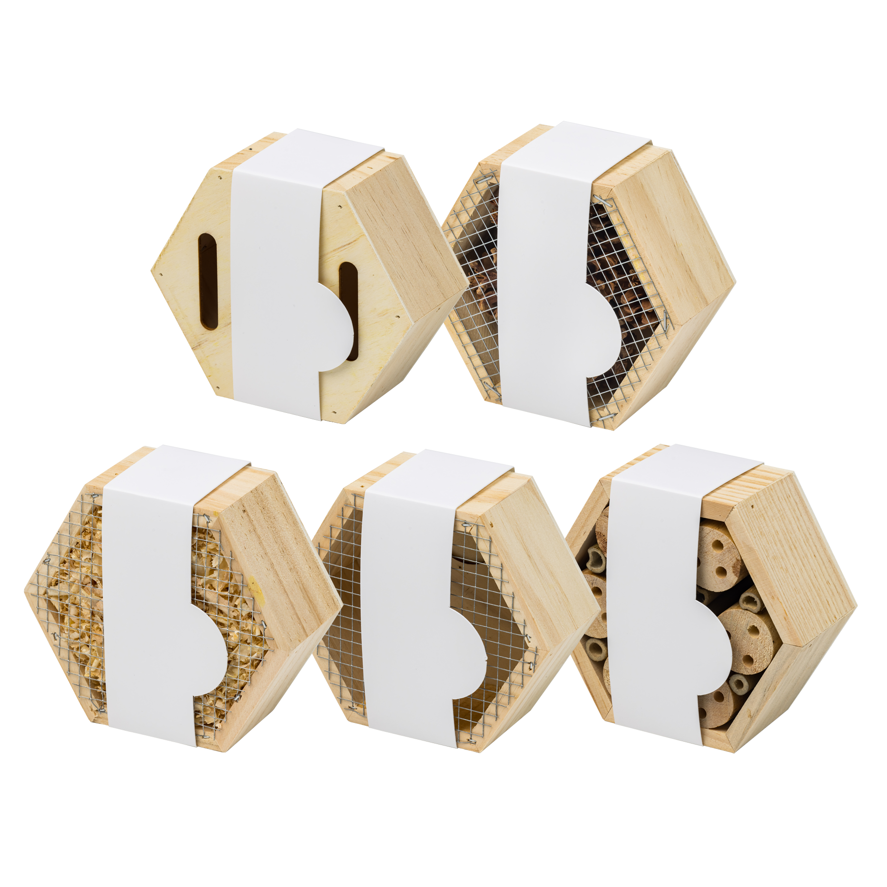 Set van alle vijf soorten