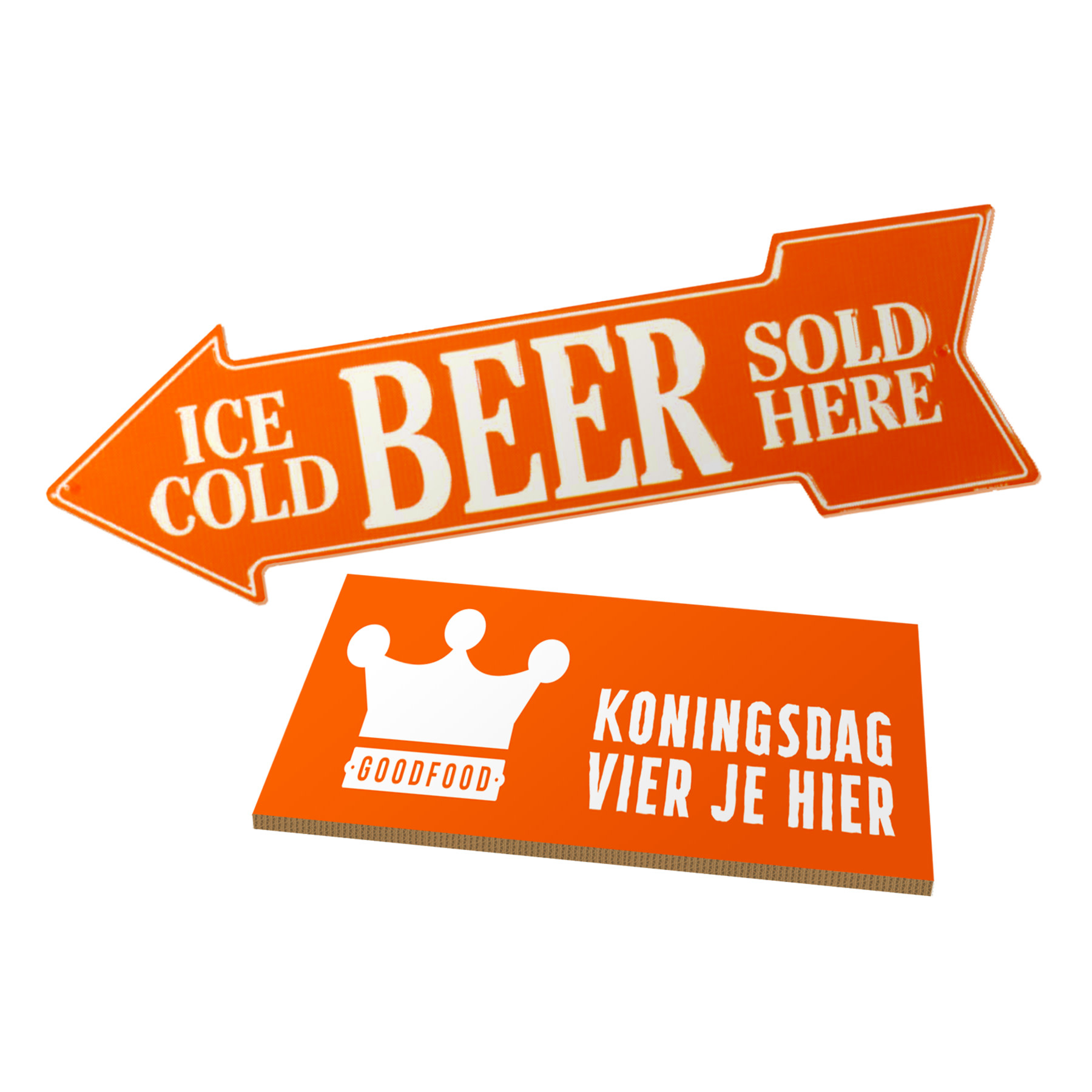 reclameborden good-food-koningsdag