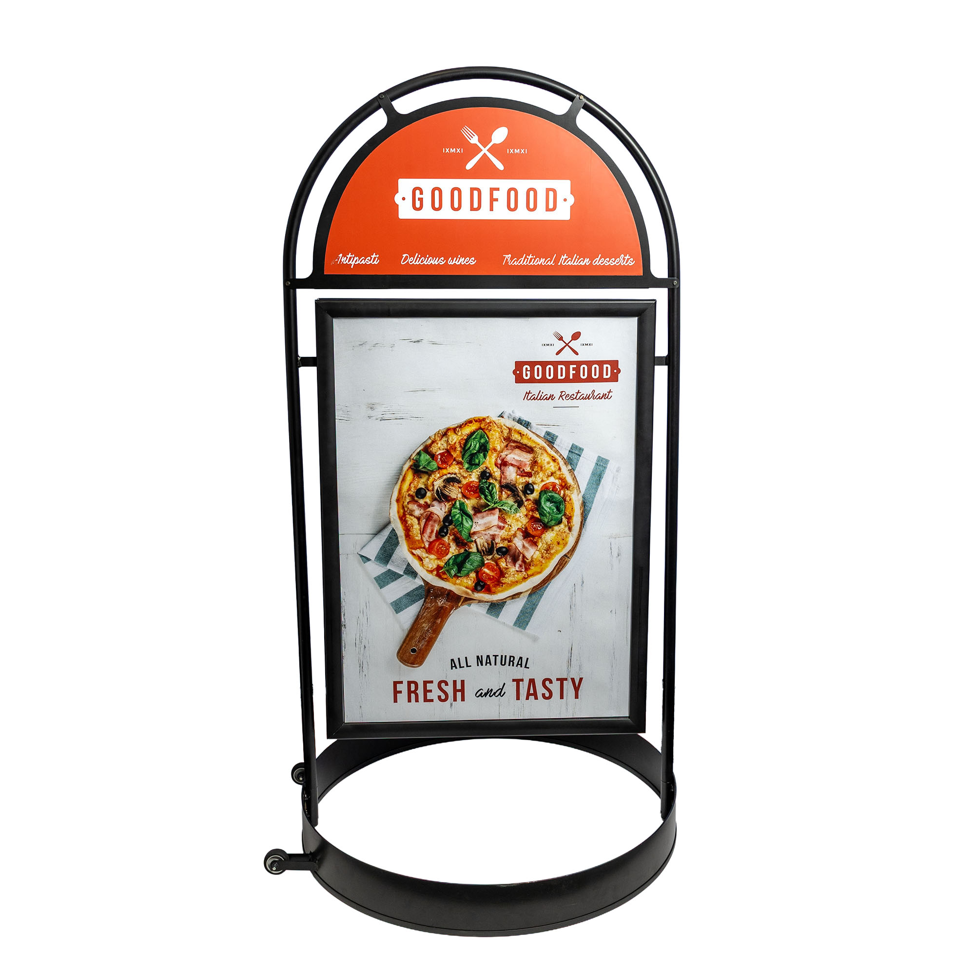 Luxe metalen stoepbord