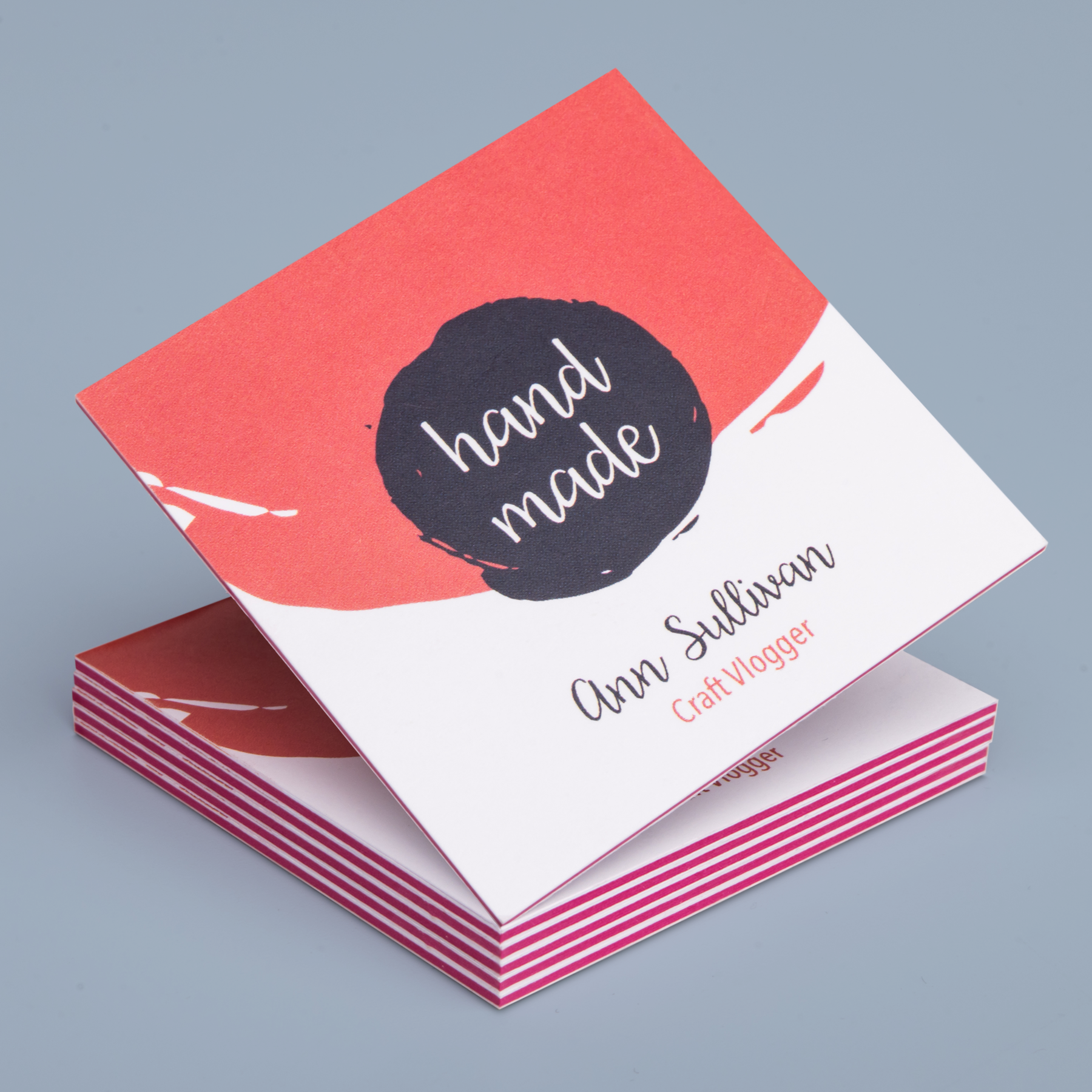 Kaartje met gekleurde kern roze