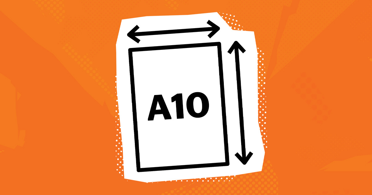 A10 formaat | A10 afmetingen in cm, mm & inches | Drukwerkdeal
