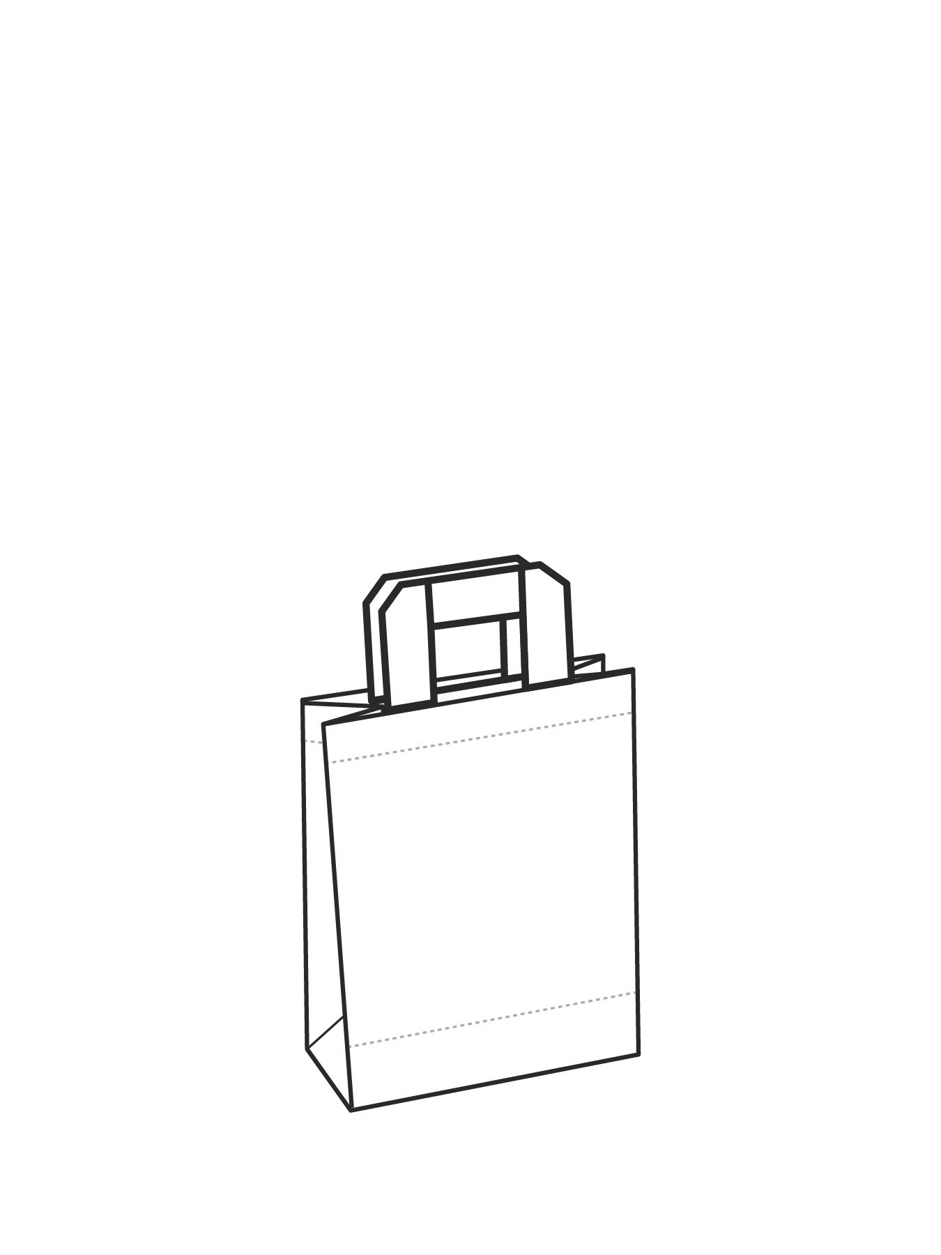 Budget papieren tas S