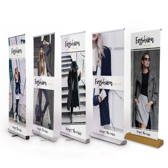 Roll-up banner met alle 5 carroussels