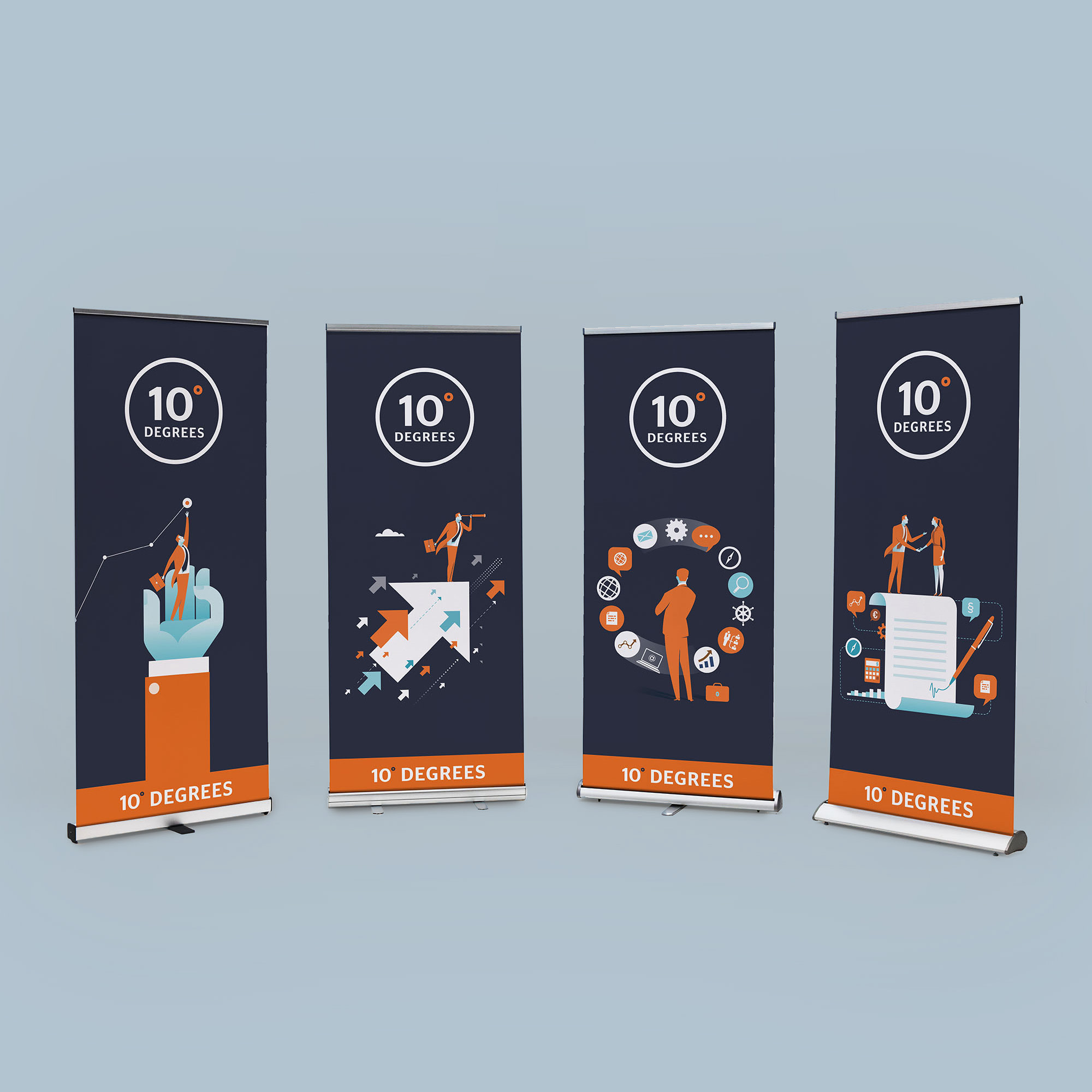 Roll-up banner maken budget basic selected luxe degrees
